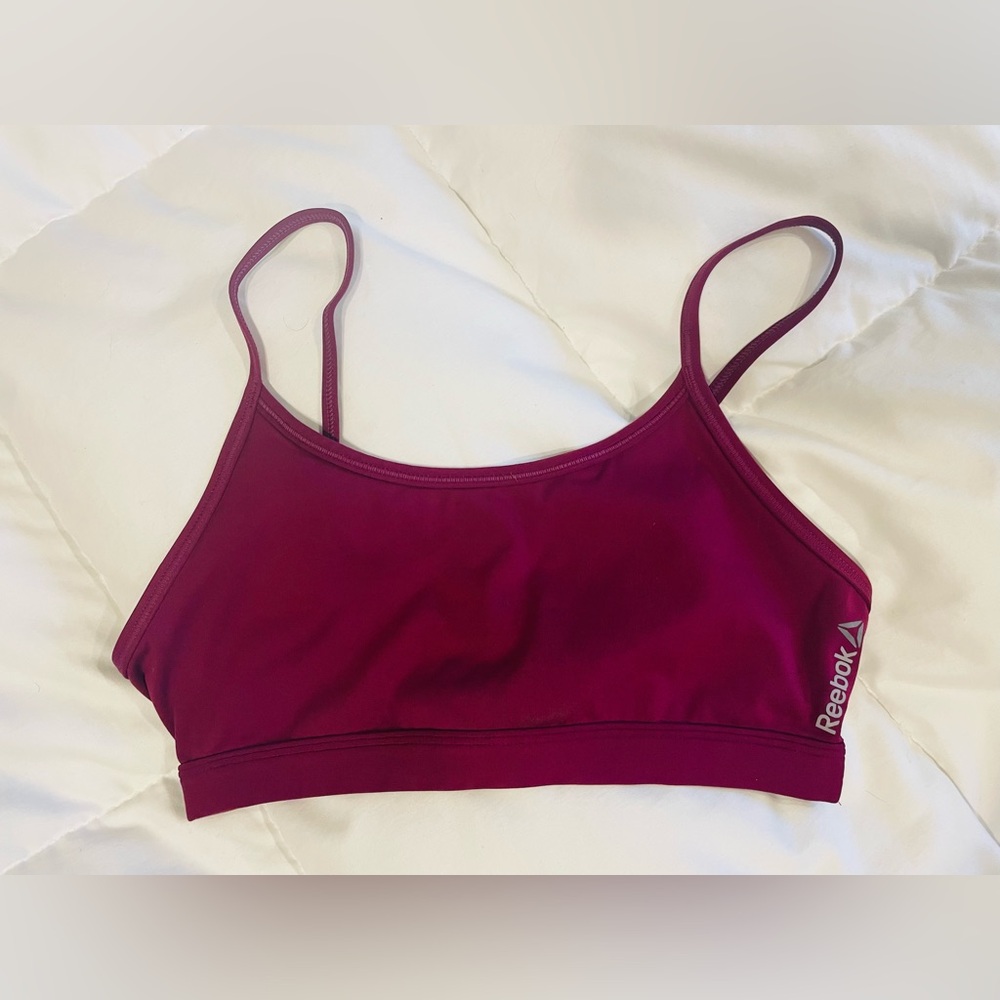 Reebok Speedwick Sports Bra, Maroon, Size S